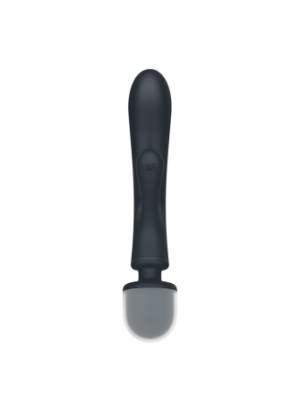 2 en 1 Vibromasseur rabbit et wand noir USB Triple Lover Satisfyer - CC597825